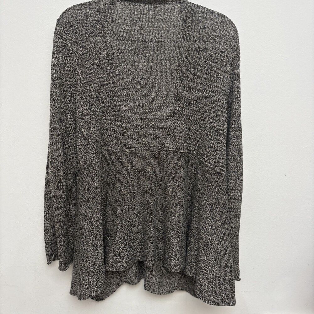 Eileen Fisher Linen Blend Open Front Cardigan Sweater Beige, Black‎ Woman’s 1X - Picture 6 of 10
